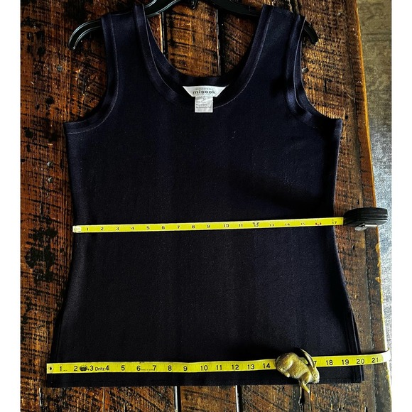 Exclusively Misook Sleeveless Navy Blue Womens Tank/Cami/Top Size Medium - Picture 8 of 11